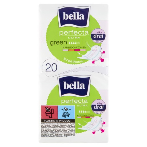 Bella Perfecta Ultra zelené hygienické vložky 20
