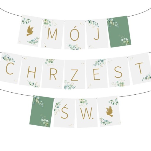 BANNER na svätý krst, botanická MEGA stuha