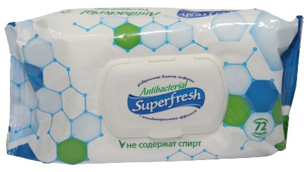 SUPERFRESH ANTIBAKTERIÁLNE Utierky 72 KS