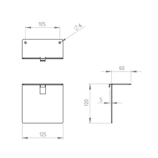 NEVIDITEĽNÁ KÚZELNÁ POLICA BIELY LOFT