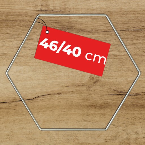 Kovový prsteň SILVER HEXAGON, základňa pre lapač snov a kruh z drôtu makramé