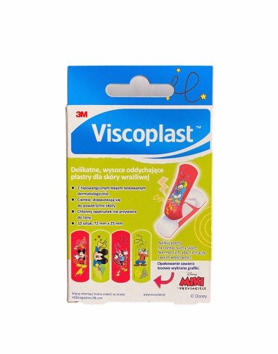 Detské náplasti Mickey and Friends Náplasti Viscoplast 10 kusov