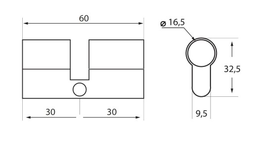 Vložte obojstranné niklové kľúče 30 x 30 mm