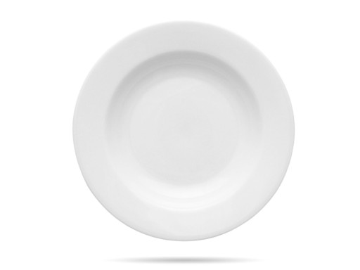 Hlboký tanier 22,5 cm, biely porcelán Kaszub Hel LUBIANA