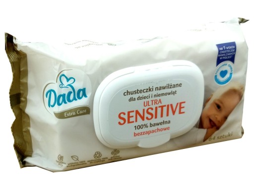 Vlhčené obrúsky Dada Extra Care Sensitive