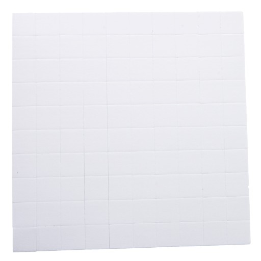 Samolepiace 3D penové kocky, biele, 81 ks, 1 cm, hrúbka kocky 1 mm