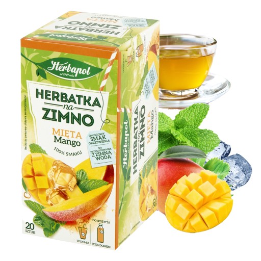 HERBAPOL čaj STUDENÝ ČAJ mäta mango 20 VRECKOV