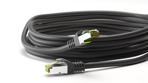 LAN Patchcord CAT 8.1 GHMT S/FTP kábel, čierny, 2m