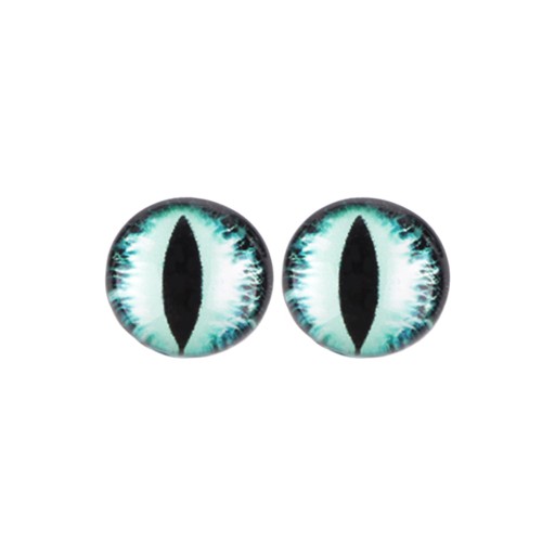 KABOCHONY SKLENENÉ DRAČIE OKO 12 mm - MÄTA 2 ks.