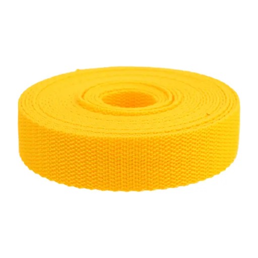 Prepravná páska 25mm ŽLTÝ polypropylén 5mb 500kg hrúbka 1,5mm