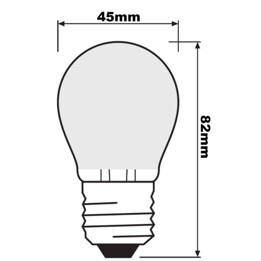 LED GUĽOVÁ žiarovka E27 P45 5W 40W 2700K OSRAM STAR