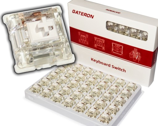 Gateron WHITE Pro Switch Pre-Lubed - 5 ks.
