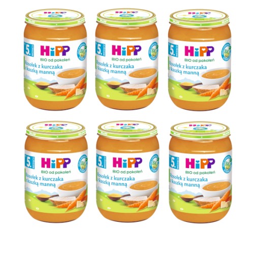 Slepačí vývar s krupicou po 5 mesiacoch HiPP BIO 190g