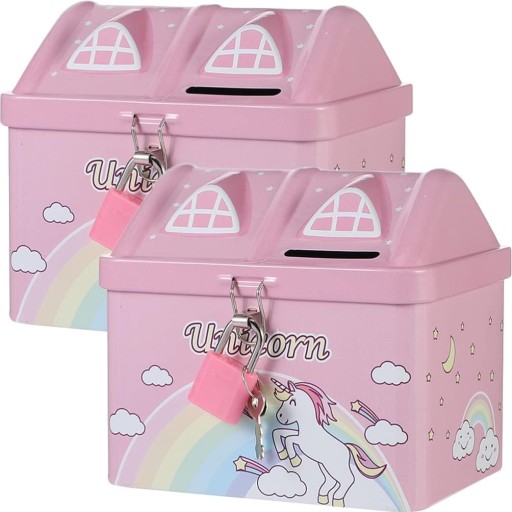 KRABIČKA NA UNICORN RUŽOVÉ PRASIATKO S VISIACÍM ZÁMKOM PRE DETI