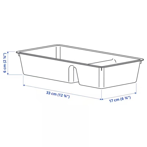 ORGANIZÉR BOX VLOŽKA DO ZÁSUVKY BILLINGEN 33x17cm