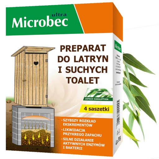 Microbec Prípravok na latríny a suché WC 4x30g Strong Action Bros
