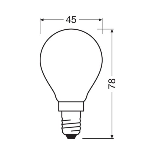 LED žiarovka 5,5W=60W E14 Osram 4000K 806lm 300° Stmievateľná