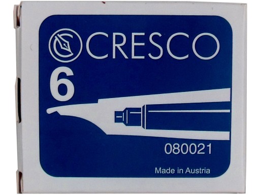 CRESCO BLUE NÁPLŇKY NA PERÁ, 6 ŠTANDARDNÝCH