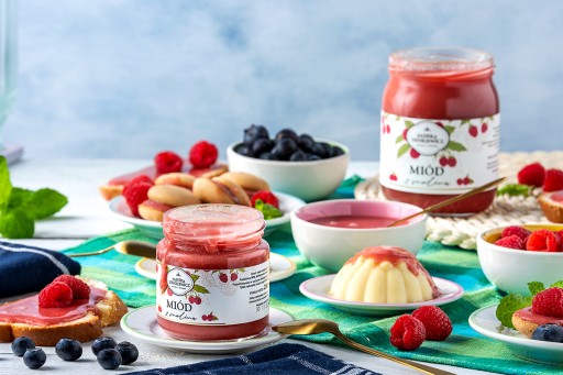 PRÍRODNÝ MED S MALINOU 250G PASIEKA SIENKIEWICZ