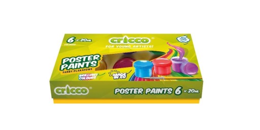 CRICCO plagátové farby 20 ml 6 farieb