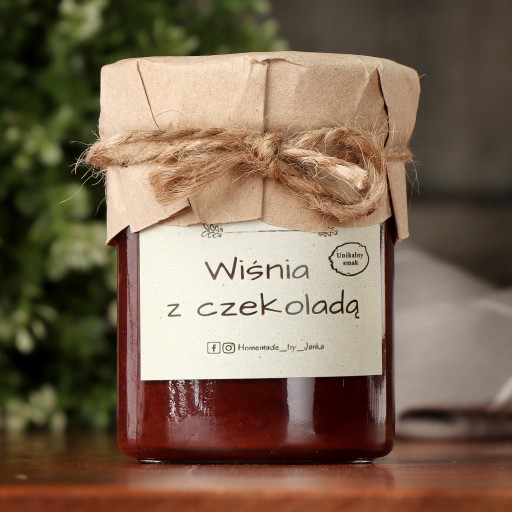 Domáci čerešňový džem Čerešňa s tmavou čokoládou 220 g Domáci od Janky
