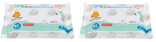 AKUKU VLHČENÉ TOALETNÉ Utierky 2x50