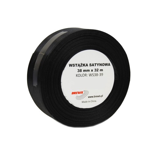 SATÉNOVÁ STUHA 38MM/32M FARBA 39 ČIERNA NÁPOJ