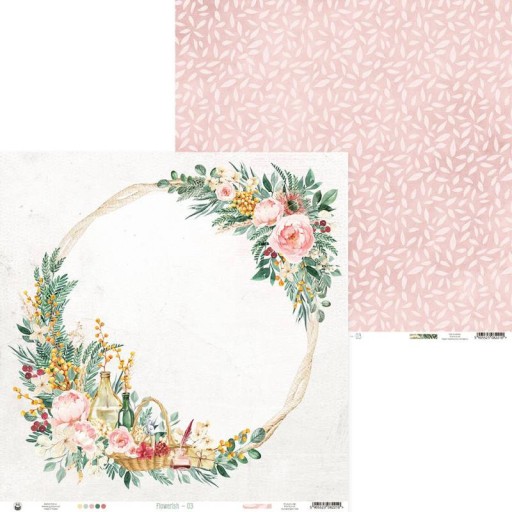 Scrapbookingový papier 30,5 x 30,5 cm - Piątek Trzynastego - Flowerish 03