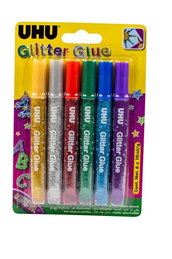 UHU GLITTER 6 FAREB X 10ML ORIGINÁL