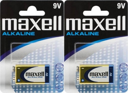 Maxell 9V 6LR61 alkalická batéria 1ks x2