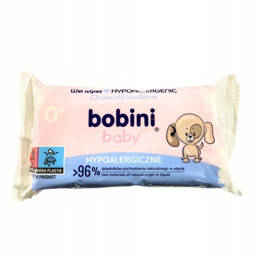 BOBINI hypoalergénne vlhčené obrúsky 60 ks