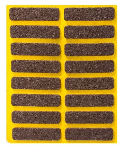 SAMOLEPIACE PLSTENÉ PODLOŽKY 10X40mm HNEDÉ PODLOŽKY 16 KS