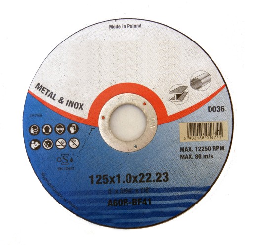 Rezný kotúč na oceľ a kov POĽSKO 125 x 2,5 mm