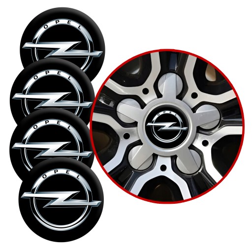 4 Emblémy Stredy ráfikov Kryty kolies Kolesá OPEL TOP SET 60mm