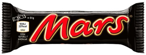 Mars Tyčinka s nugátovou náplňou pokrytá karamelom