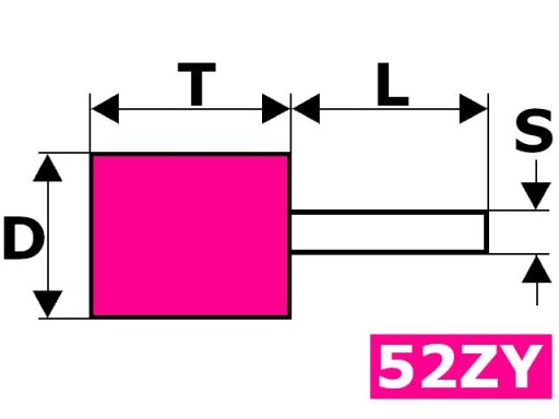 Brúsny brúsny kameň na stopke 20 x 40 x6