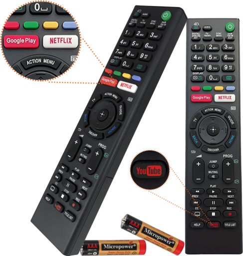 DIAĽKOVÉ DIAĽKOVÉ DIAĽKOVÉ UNIVERZÁLNE BATÉRIE GOOGLE HD 4K NETFLIX GOOGLE TV