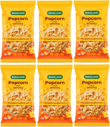 6x BAKALLANDSKÝ SYROVÝ POPCORN DO MIKROVLNY SO SYROVOU PRÍCHUŤOU 90G