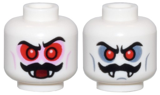 LEGO Head obojstranný upírsky hrad Dracula biely 28621pb0190