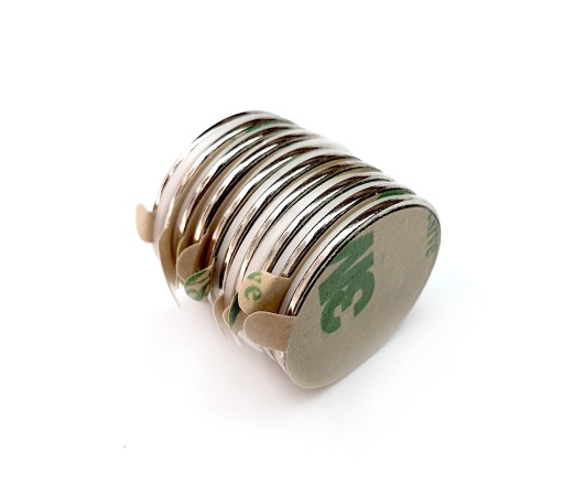 VALEC NEODYMOVÝ MAGNET 20x1 mm S 3M LEPICÍ PÁSOU