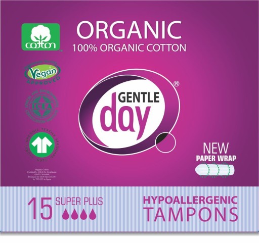 ECO Tampóny cert. eko bavlna. Gentle Day Super+15