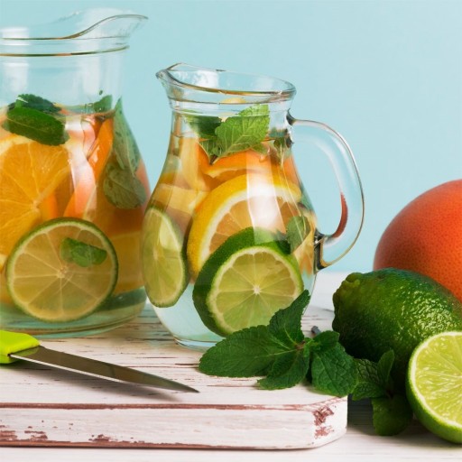 NÁPOJE džbán, džús, limonáda, voda, pohár, 0,5L