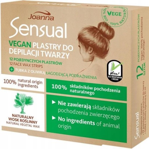 JOANNA SENSUAL VEGAN DEPILAČNÉ NÁPLATY NA TVÁRE 1