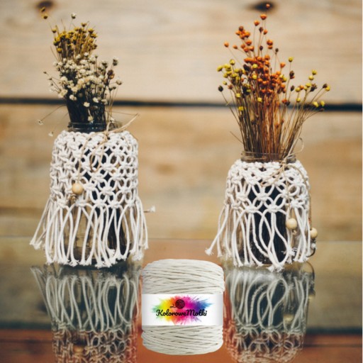 Prírodný bavlnený výplet pre Macrame 300m 2mm