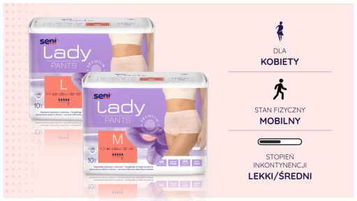NIGHT Seni Lady Pants menštruačné nohavičky M 10 ks