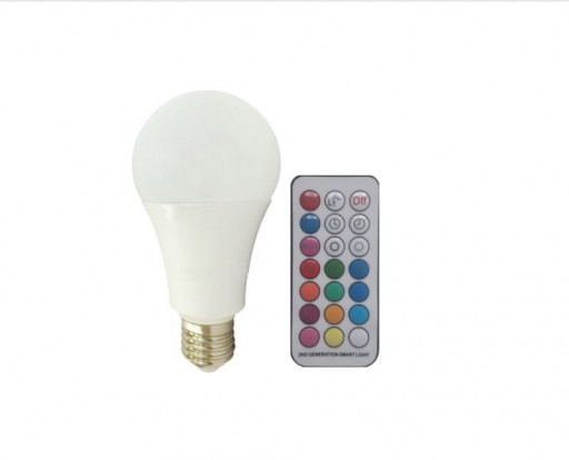 E27 LED žiarovka 8W RGB + teplá biela 16 farieb Sphere IR diaľkové ovládanie