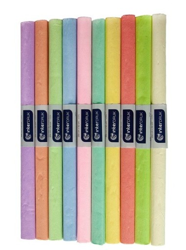 Tradičný krčený hodvábny papier MIX Pastel 10 farieb