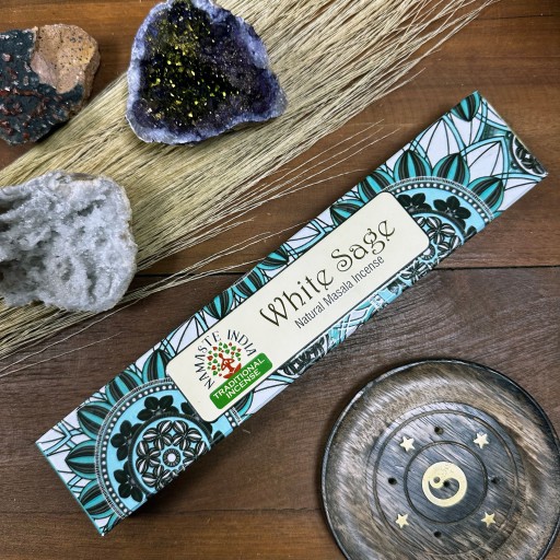 Masala Namaste Mandala vonné tyčinky - White Sage 15g