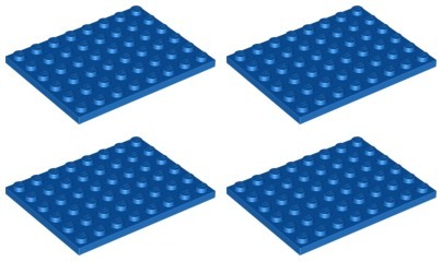 LEGO 3036 TANIER 6x8 modrý (25g) 4 ks.