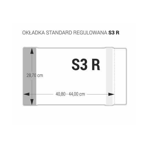 Knižný obal 287 mm nastaviteľný S-3 R ozk-53